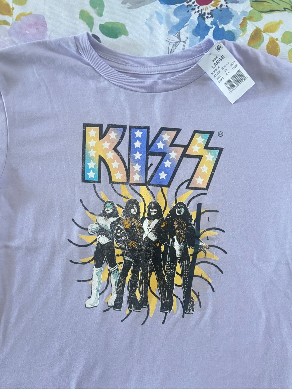 KISS - Purple Graphic T-Shirt